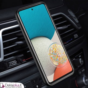 Smūgiams atsparus dėklas su uždaroma kameros apsauga - juodas (telefonui Samsung A53 5G)